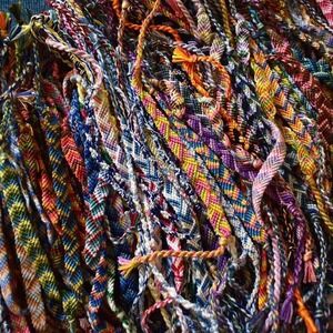 Handmade Woven Friendship Bracelet Lot 150pc Multicolor Women Cotton Boho